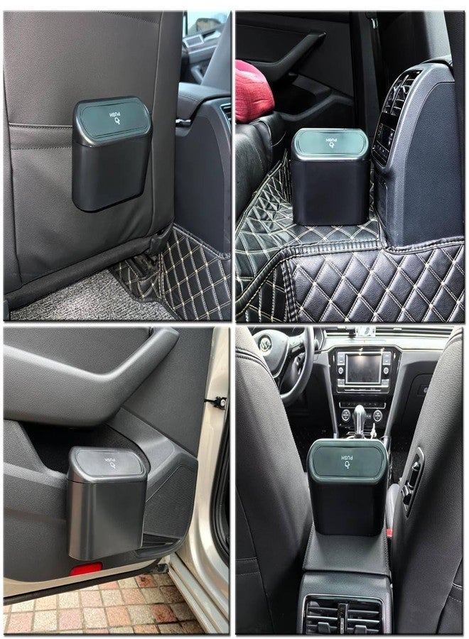 REDUCK سلة مهملات بلاستيكية يدوية الرفع من ريداك، مزودة بغطاء، صندوق قمامة صغير للسيارة، حاوية قمامة للسيارات مع لفة واحدة من أكياس القمامة، صندوق غبار للسيارة والمنزل والمكتب - محمولة، صغيرة الحجم، ومتينة - Image 4